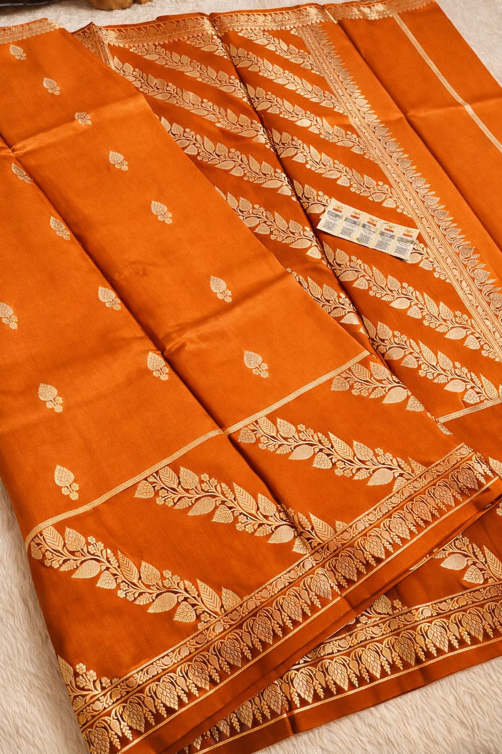 Mustard Yellow Premium Banarasi Raw Mango Silk Saree