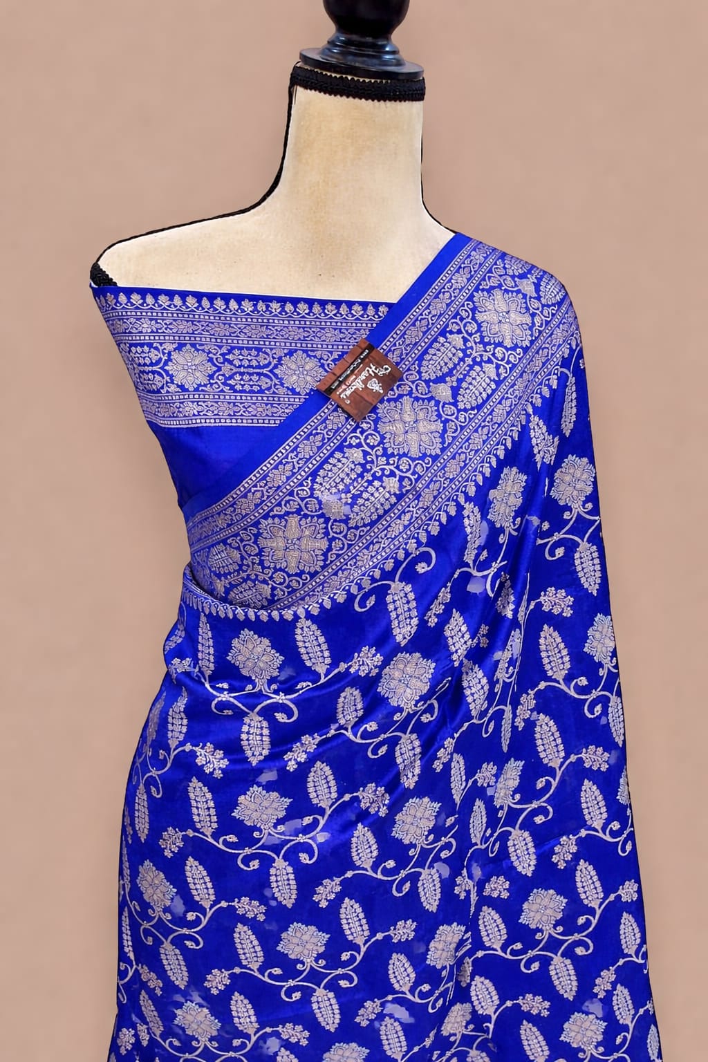 Royal Blue Premium Banarasi Raw Mango Silk Saree